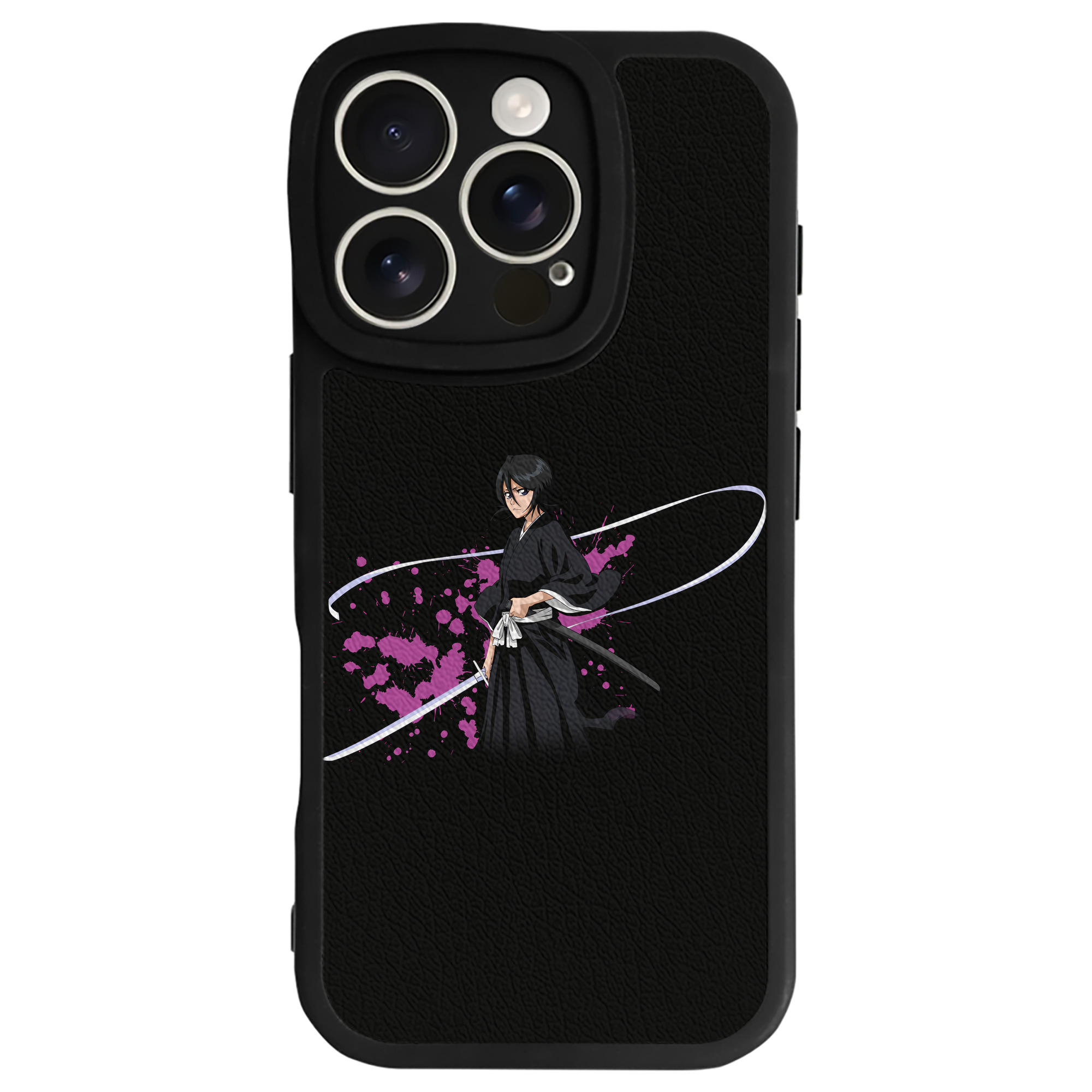 （画像用） ブリーチ 朽木ルキア BLEACH Kuchiki Rukia 【iPhone 16シリーズ対応】シリコンスマホケース（レザー調） 材質：シリコン